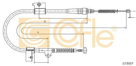 Трос ручного гальма COFLE 170337