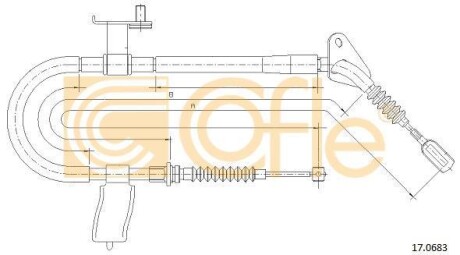 Трос ручного гальма COFLE 170683
