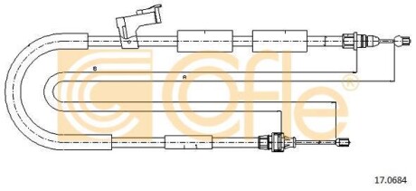 Трос ручного гальма COFLE 170684