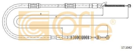 Трос ручного гальма COFLE 171042