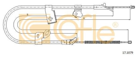 Трос ручного гальма COFLE 171079