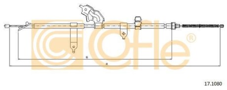 Трос ручного гальма COFLE 171080