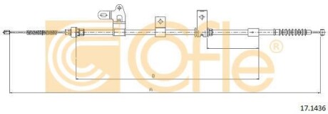 Трос ручника COFLE 171436