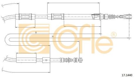 Трос ручного гальма COFLE 171440