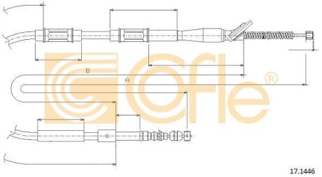 Трос ручника COFLE 171446 (фото 1)