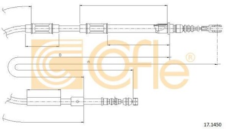 Трос ручного гальма COFLE 171450