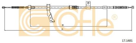 Трос ручного гальма COFLE 171481