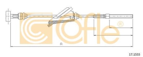 Трос ручного гальма COFLE 171555