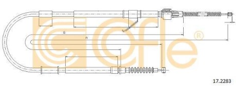 Трос ручного гальма COFLE 172283