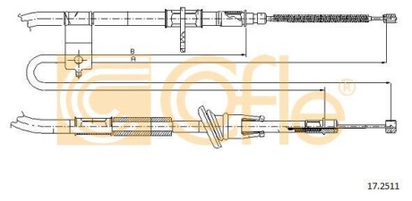 Трос ручника COFLE 172511