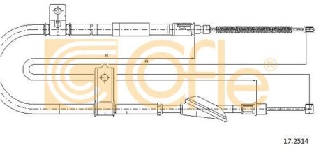 Трос ручника COFLE 172514