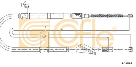 Трос ручного гальма COFLE 172515