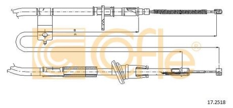 Трос ручного гальма COFLE 172518