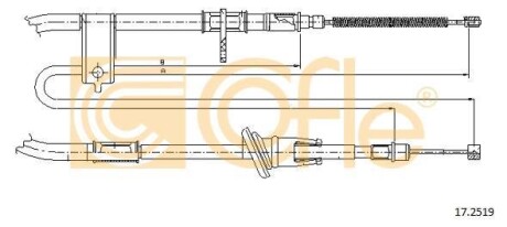 Трос ручного гальма COFLE 172519