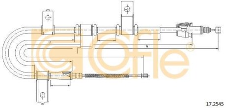 Трос ручника COFLE 172545