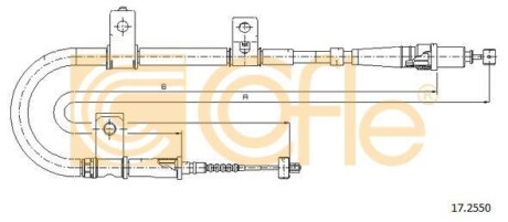Трос ручного гальма COFLE 172550