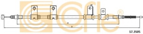 Трос ручного гальма COFLE 173505