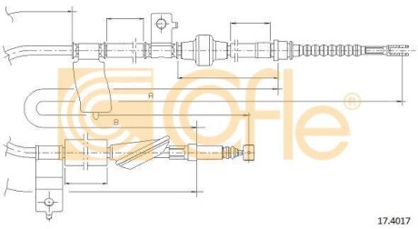 Трос ручного гальма COFLE 174017