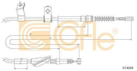 Трос ручного гальма COFLE 174210