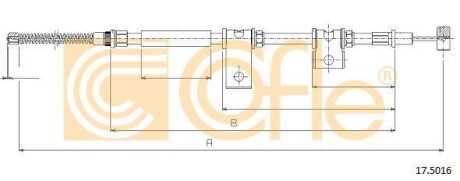 Трос ручника COFLE 17.5016