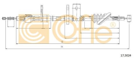 Трос ручника COFLE 17.5024