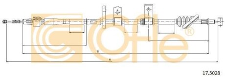 Трос ручного гальма COFLE 175028