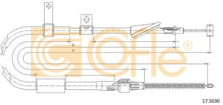 Трос ручного гальма COFLE 175030