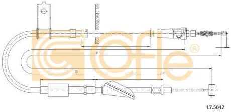 Трос ручного гальма COFLE 175042