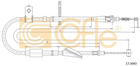 Трос ручного гальма COFLE 175043