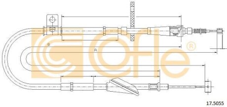 Трос ручного гальма COFLE 175055