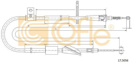 Трос ручного гальма COFLE 175056