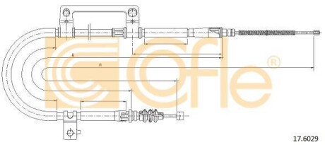 Трос ручного гальма COFLE 176029