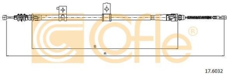 Трос ручного гальма COFLE 176032