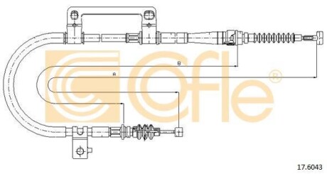 Трос ручного гальма COFLE 176043