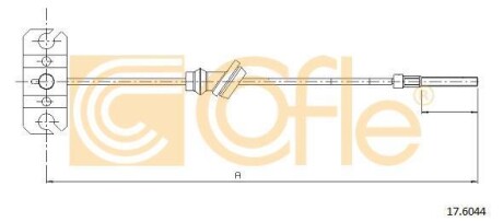 Трос ручного гальма COFLE 176044