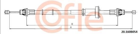 Трос ручного гальма COFLE 20160B054