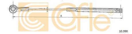 Трос ручника (центральний) MB T1 77--96 (L=1130mm) COFLE 9210990