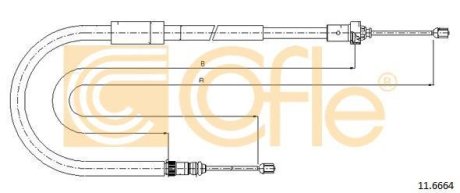 Трос ручного гальма COFLE 92116664
