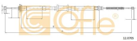 Трос ручного гальма COFLE 92120705