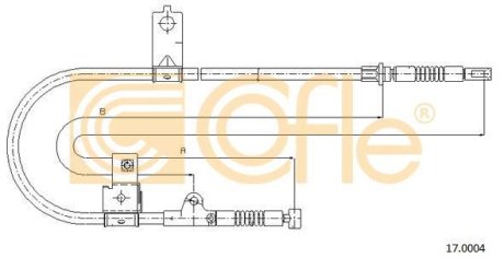 Трос ручного гальма COFLE 92170004