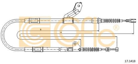 Трос ручного гальма COFLE 92171418