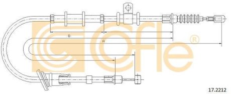Трос ручного гальма COFLE 92172212