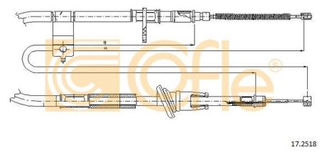 Трос ручного гальма COFLE 92172518