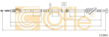 Трос ручного гальма COFLE 92175051
