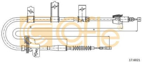 Трос ручного гальма COFLE 92176021