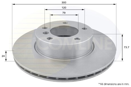 Гальмівний диск COMLINE ADC1728V (фото 1)