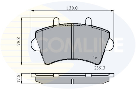 Гальмівні колодки, дискове гальмо (набір) COMLINE CBP01035