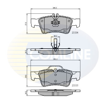 Гальмівні колодки, дискове гальмо (набір) COMLINE CBP01118