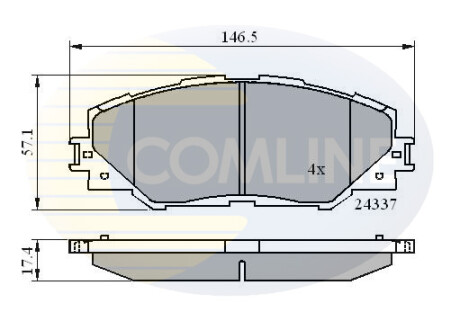 Гальмівні колодки, дискове гальмо (набір) COMLINE CBP01625