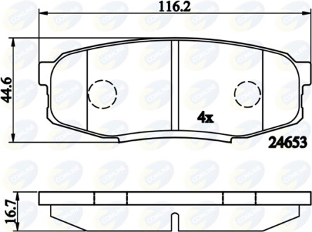 Гальмівні колодки (набір) COMLINE CBP02124